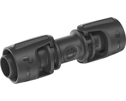 Čierna hadicová spojka z plastu