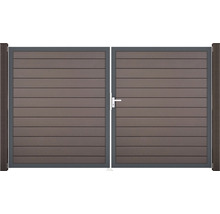 Dvojitá brána z plastu a kovu pre exteriér