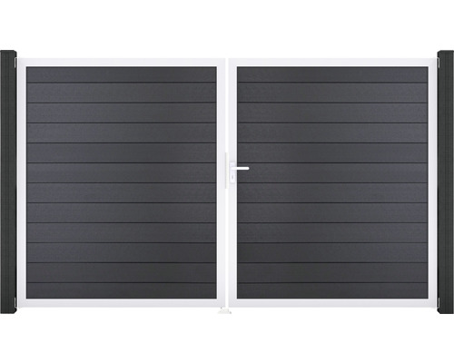 Dvojkrídlová brána z WPC s oceľovým rámom