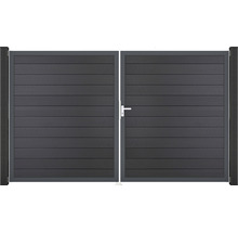 Dvojkrídlová brána z plastu s rukoväťou