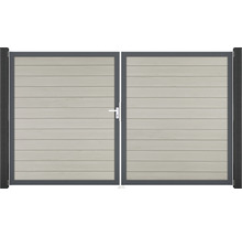 Dvojitá brána z kovu a dreva s kľučkou