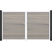 Dvojitá plastová záhradná brána s oceľovým jadrom