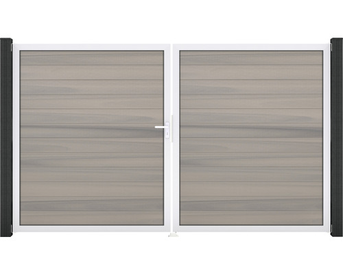 Dvojitá plastová záhradná brána s oceľovým jadrom