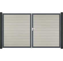 Dvojkrídlová brána z WPC s kľučkou