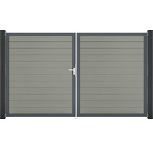 Dvojkrídlová brána z plastu s hliníkovým rámom