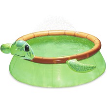 Nafukovací detský bazén v tvare korytnačky s funkciou vodného postrekovača pre deti