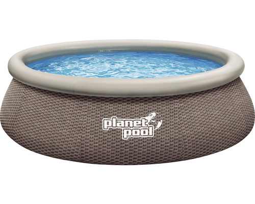 Nadzemný bazén Planet Pool Quick s nafukovacím golierom 366x91 cm ratan