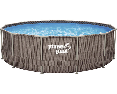 Nadzemný bazén Planet Pool Frame s rámovou konštrukciou 366x99 cm ratan