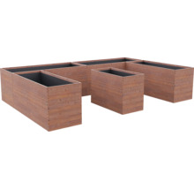 Vyvýšený záhon Classic Typ E 400x265x80 cm drevený smrekovec