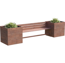 Vyvýšený záhon Classic Lavička 360x80x80 cm drevený smrekovec