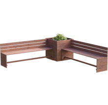 Vyvýšený záhon Classic Lavička 2 280x280x80 cm drevený smrekovec