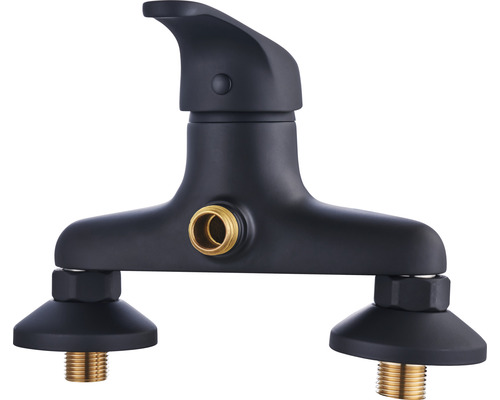 Čierna vaňová batéria na montáž na stenu