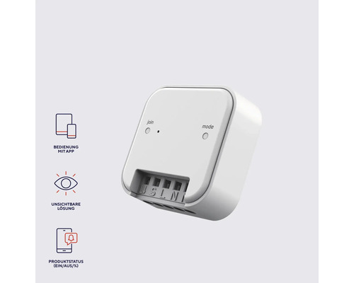 Biele zariadenie Smart Home na ovládanie aplikácií