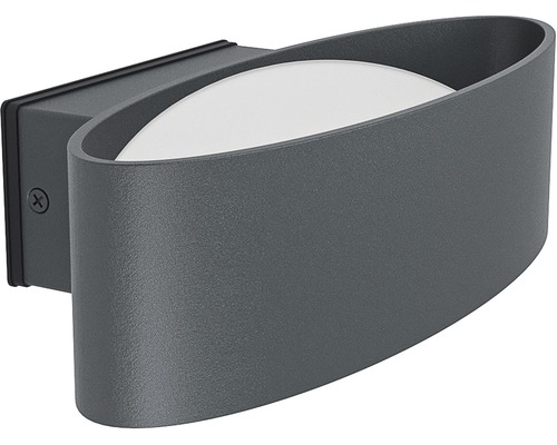 LED vonkajšie nástenné svietidlo Eglo 98711 Chinoa 10 W 1100 lm 3000 K antracit Sivé oválne nástenné svietidlo