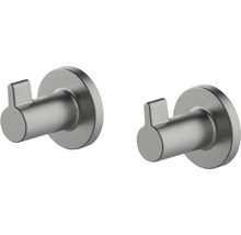 Dva kovové vešiaky na oblečenie na montáž na stenu