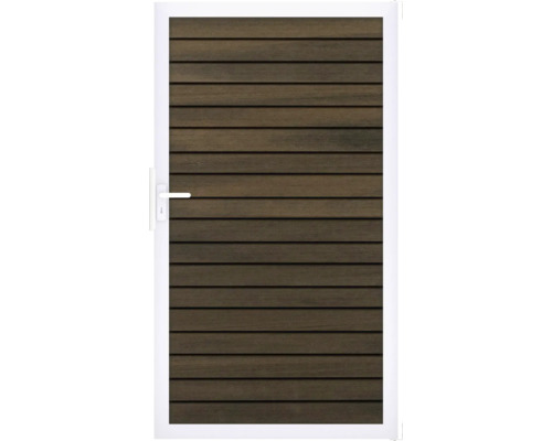 Drevené dvere s kľučkou v bielom ráme