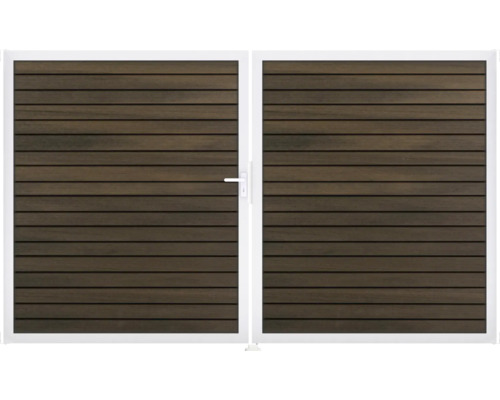 Drevená záhradná bránka s kovovým rámom