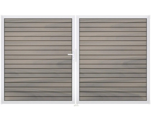 Dvojitá drevená brána s rámom