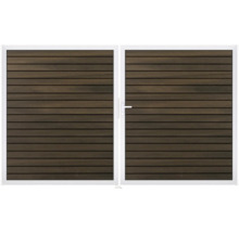 Záhradná bránka z dreva s kovovým rámom