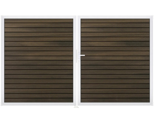 Záhradná bránka z dreva s kovovým rámom