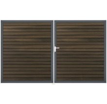 Drevená dvojkrídlová brána s rúčkou pre záhradu