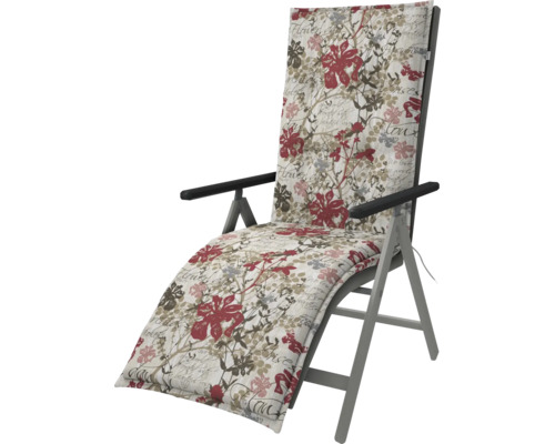 Záhradné ležadlo s kvetinovým vzorom pre vonkajšie použitie