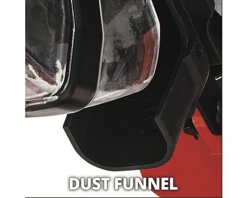 Detail odsávania prachu brúsky.