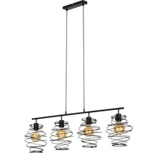 Závesná lampa so štyrmi svetlami a špirálovitým tienidlom