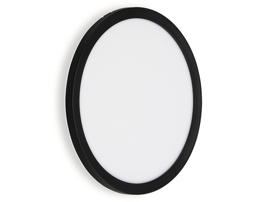 Guľaté LED stropné svietidlo s čiernym rámom