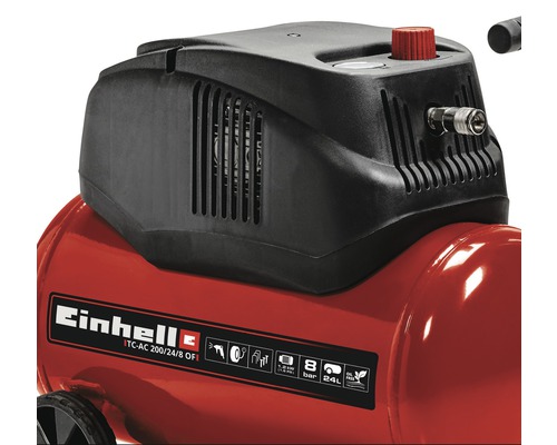 Detailný pohľad na kompresor Einhell