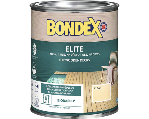Olej na drevo Bondex ELITE výnimočne odolný matný číry 0,75 l