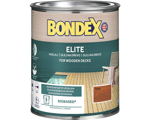 Olej na drevo Bondex ELITE výnimočne odolný matný teak 0,75 l