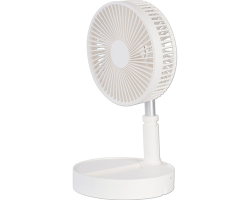 Biely stolný ventilátor pre vnútorné použitie
