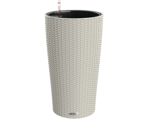 Kvetináč so zavlažovacím systémom v dizajne ratanu