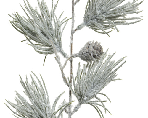 Dekoratívna borovicová vetva so šiškami na vianočné dekorácie