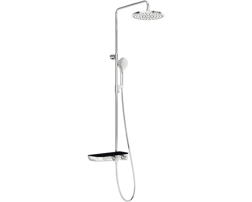 Sprchový systém s termostatom RAVAK Termo čierny/chróm lesk X070162