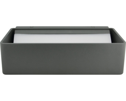 Sivé LED vonkajšie nástenné svietidlo