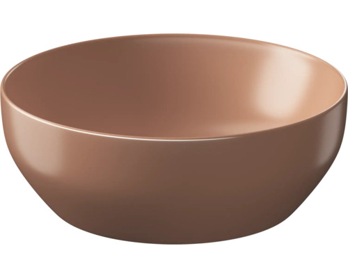 Umývadlo na dosku Cersanit LARGA sanitárna keramika bronzová 40 x 40 x 13,5 cm K677-048 Keramické umývadlo okrúhle