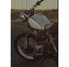 Motocykel s riadidlami, svetlometom a kolesom