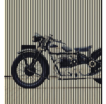 Motocykel s prúžkovaným vzorom