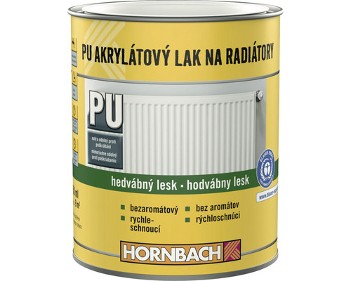 HORNBACH lak na vykurovacie telesá polomatný RAL 9010 čisto biely 750 ml