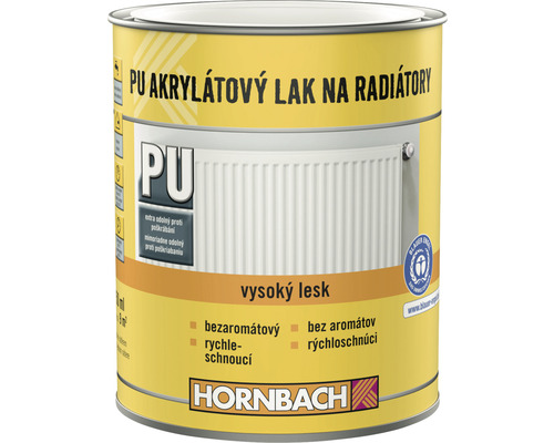 HORNBACH lak na vykurovacie telesá RAL 9010 čisto biely lesklý 750 ml