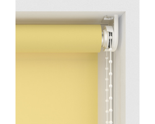 Žltá okenná roleta detail s korálkovou šnúrkou