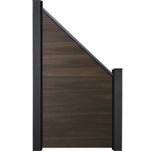 Drevený plotový diel s kovovými stĺpikmi