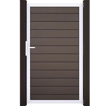 Záhradná bránka s vodorovnými lamelami a držadlom