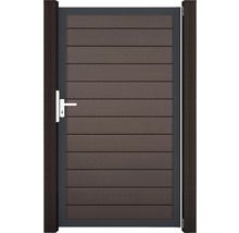 Záhradná bránka s vodorovnými lamelami a rúčkou