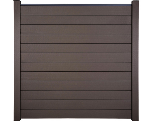 Plotový diel z WPC s vodorovnými panelmi