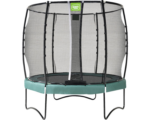 Guľatá záhradná trampolína so sieťou