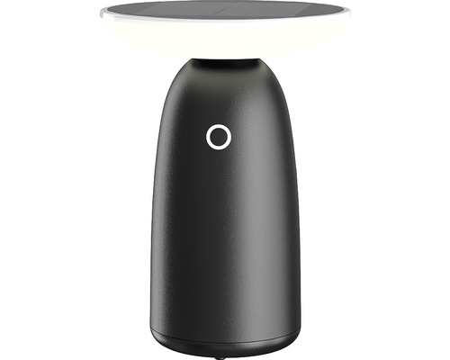 Čierna LED stolná lampa pre vonkajšie použitie