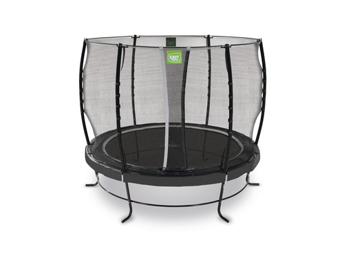 Čierna záhradná trampolína so zabezpečovacou sieťou